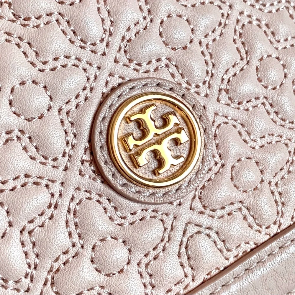 Tory Burch Bryant Pink Quilted Chain Flap Bag - Picture 4 of 16